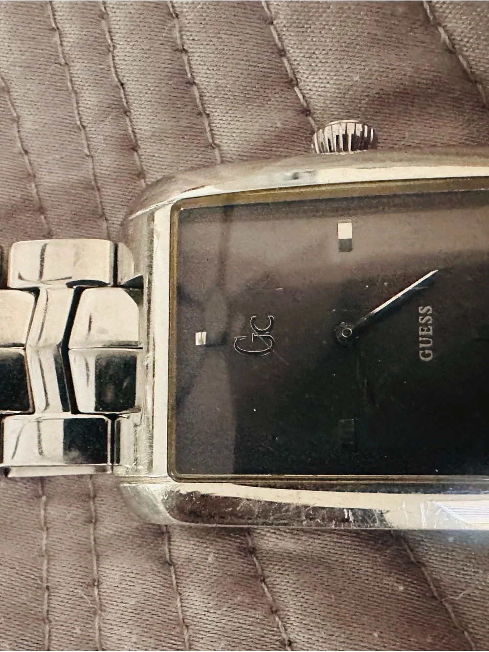 Men's Silver Stainless Steel Square Dress Watch - Brand: Unknown
